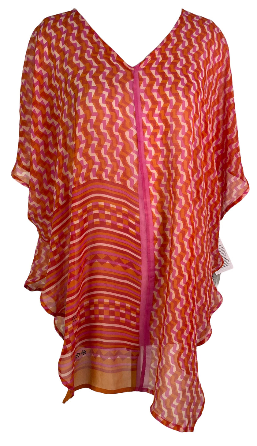 PRG6514 Sheer Avatar Pure Silk Waterfall Top