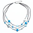 Triple Strand Resin Ball Necklace