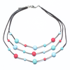 Triple Strand Resin Ball Necklace