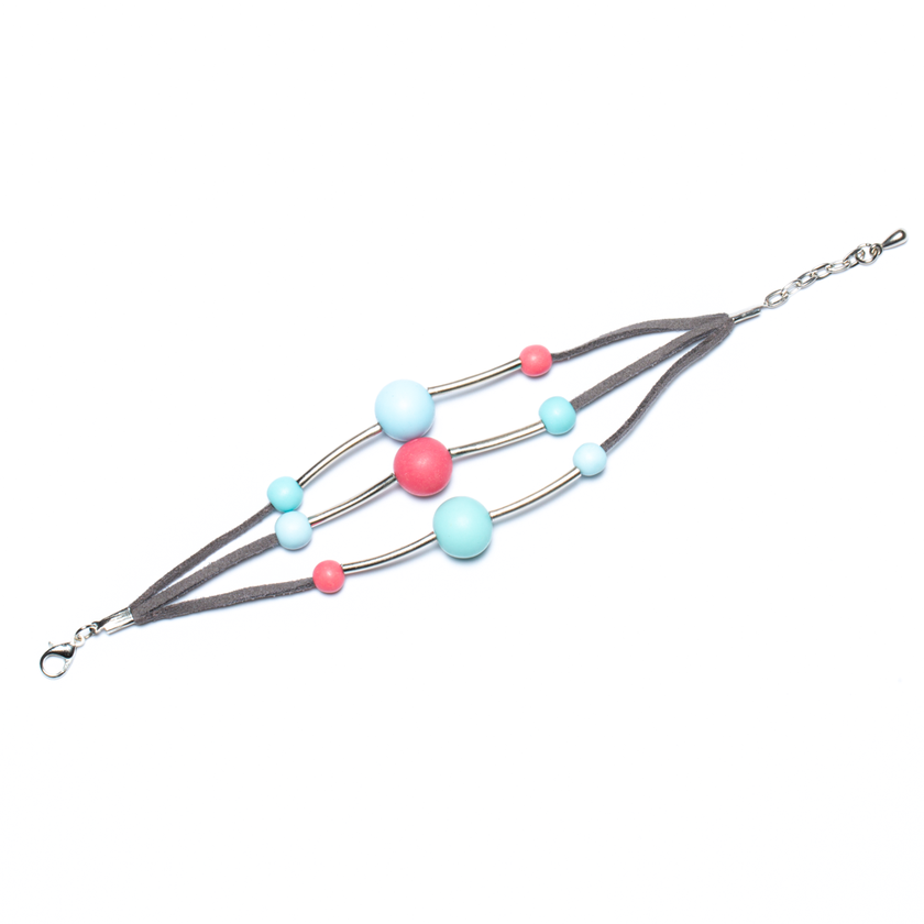 Triple Strand Resin Ball Bracelet