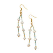 Double Drop Earrings With Pearls