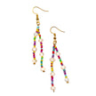 Double Drop Earrings With Pearls