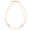 Double Strand Necklace With Crystal Beads