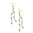Double Drop Earrings With Crystal Beads