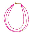 Triple Strand Seed Bead Necklace With Gold Accents