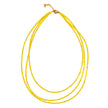 Triple Strand Seed Bead Necklace With Gold Accents