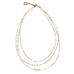Triple Strand Necklace With Pearls