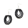Triple Strand Crystal Bead Earring