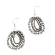 Triple Strand Crystal Bead Earring