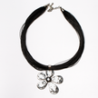 Beaten Flower Necklace On Multi Thread