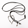 Long Open Heart Pendant On Suede With Charms