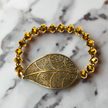 Leaf & Crystal Bracelet