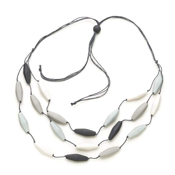 Triple Strand Resin Necklace