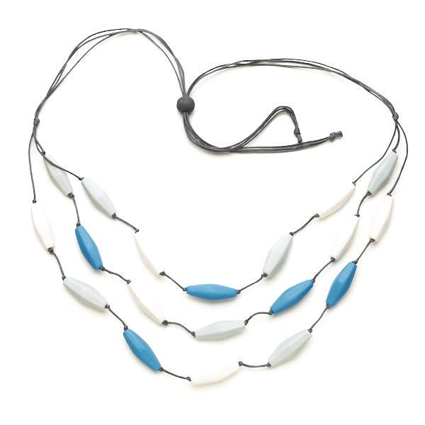 Triple Strand Resin Necklace