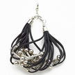 Silver Tube & Ball Bracelet On Suede