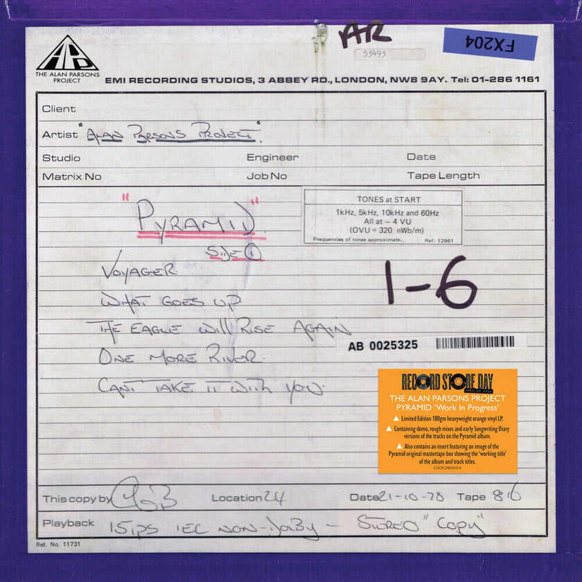 Alan Parsons Project / Pyramid - Work In Progress - LP ORANGE