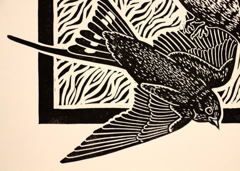 'Three Swallows' hand print