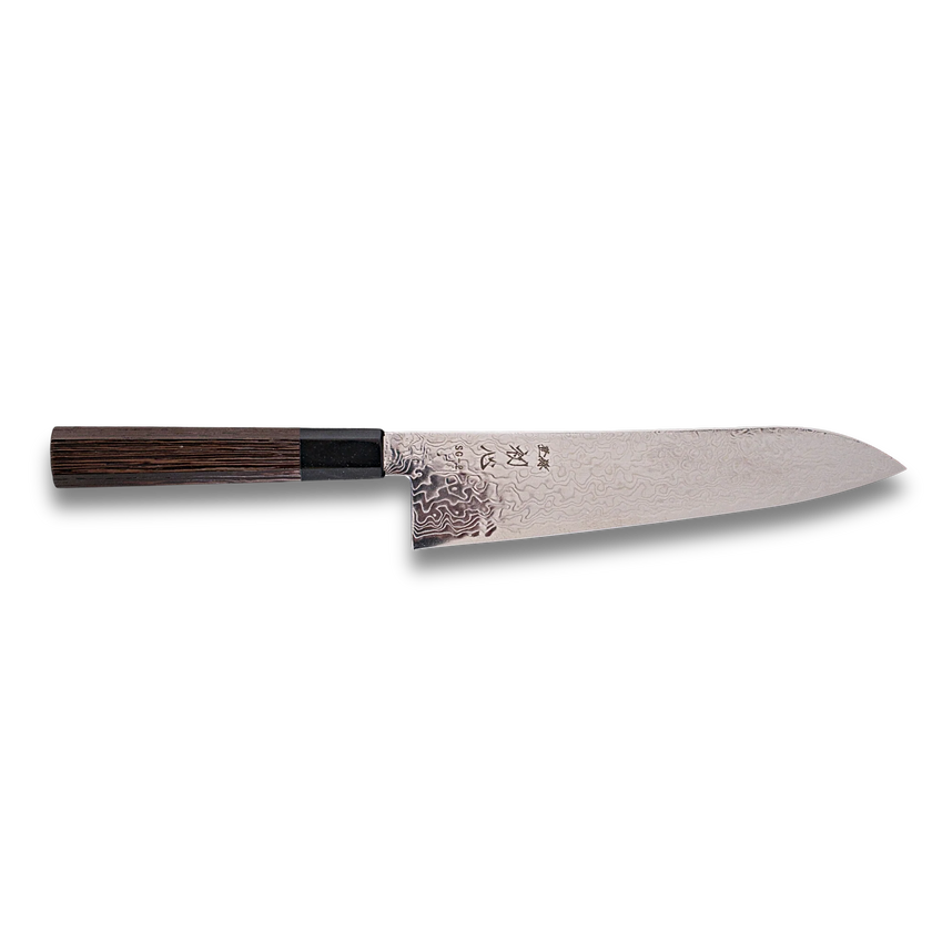 Ryuhyo SG2 Damascus Migaki Gyuto 210mm – Wenge Wood Handle