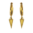 RYLEE Gold: Vintage Inspired Hoop Earrings with a Triangle Charm