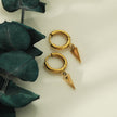 RYLEE Gold: Vintage Inspired Hoop Earrings with a Triangle Charm
