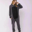 Raccoon cartoon animal one-piece pajamas polar fleece material