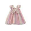 Rainbow Butterfly Wings Mesh Girl Dress