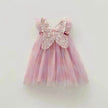 Rainbow Butterfly Wings Mesh Girl Dress