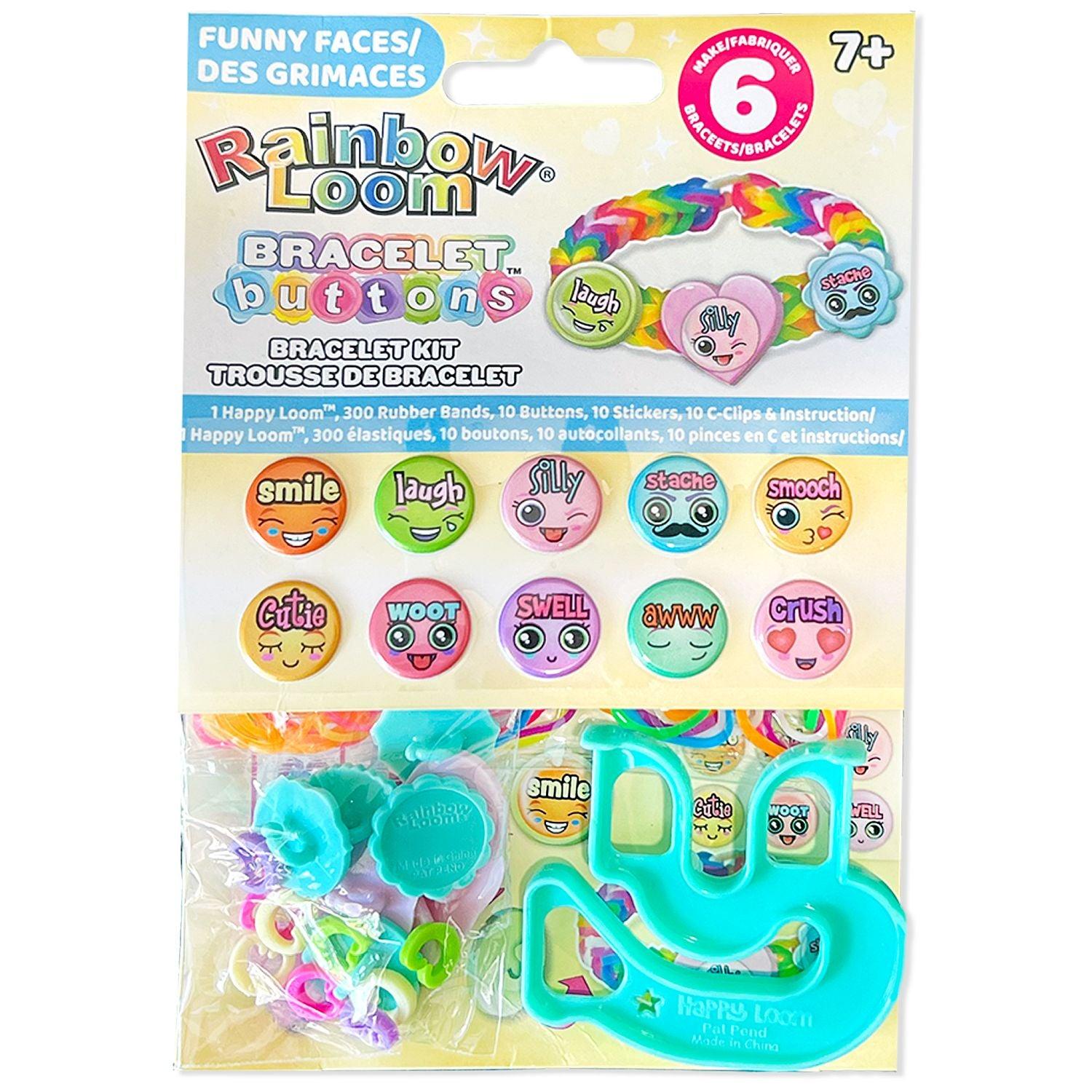 Rainbow Loom - Button Sticker Bracelet Kit - Funny Faces