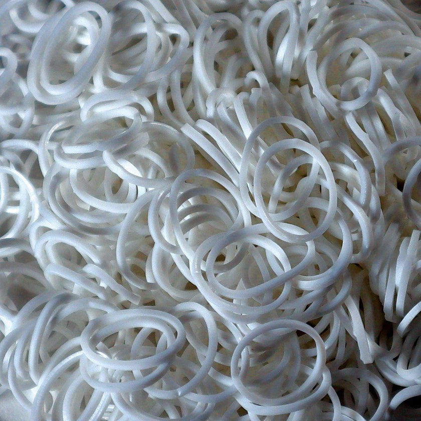 Rainbow Loom - Rubans unis - Blanc