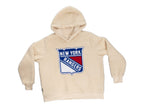 New York Rangers Ladies Sherpa Hoodie with Premium Chenille Logo