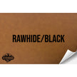 RAWHIDE/BLACK WITH ADHESIVE HYDBOND LEATHERETTE SHEET (12
