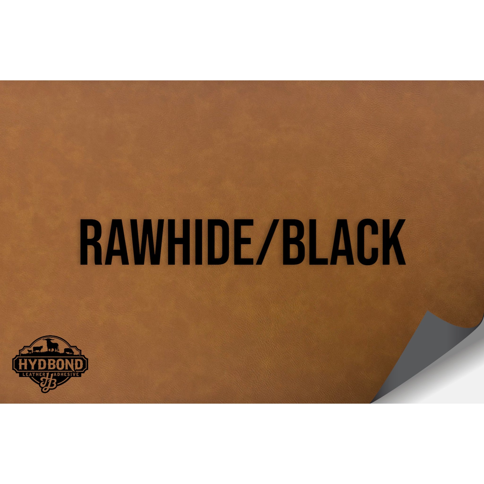 NO ADHESIVE RAWHIDE/BLACK HYDBOND LEATHERETTE SHEET (12