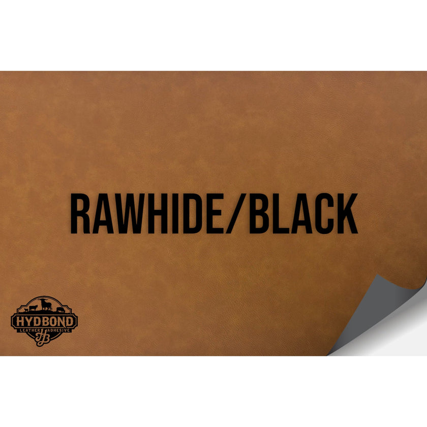 NO ADHESIVE RAWHIDE/BLACK HYDBOND LEATHERETTE SHEET (12