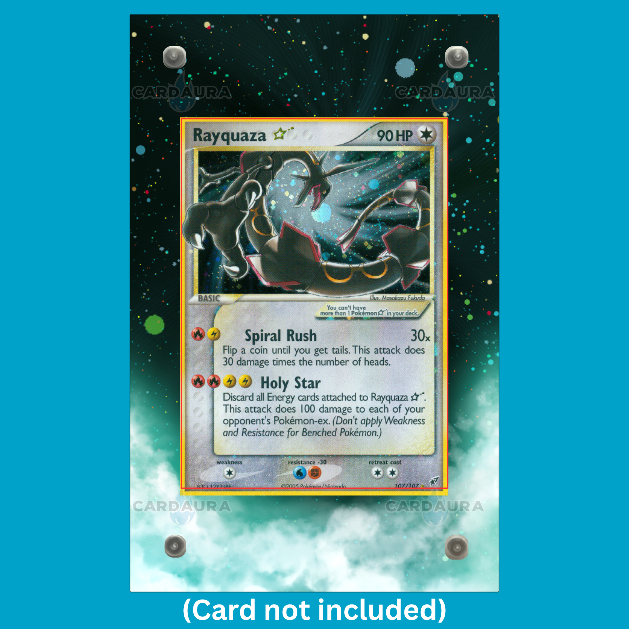 Rayquaza Gold Star 107/107 (Ungraded) Display Case