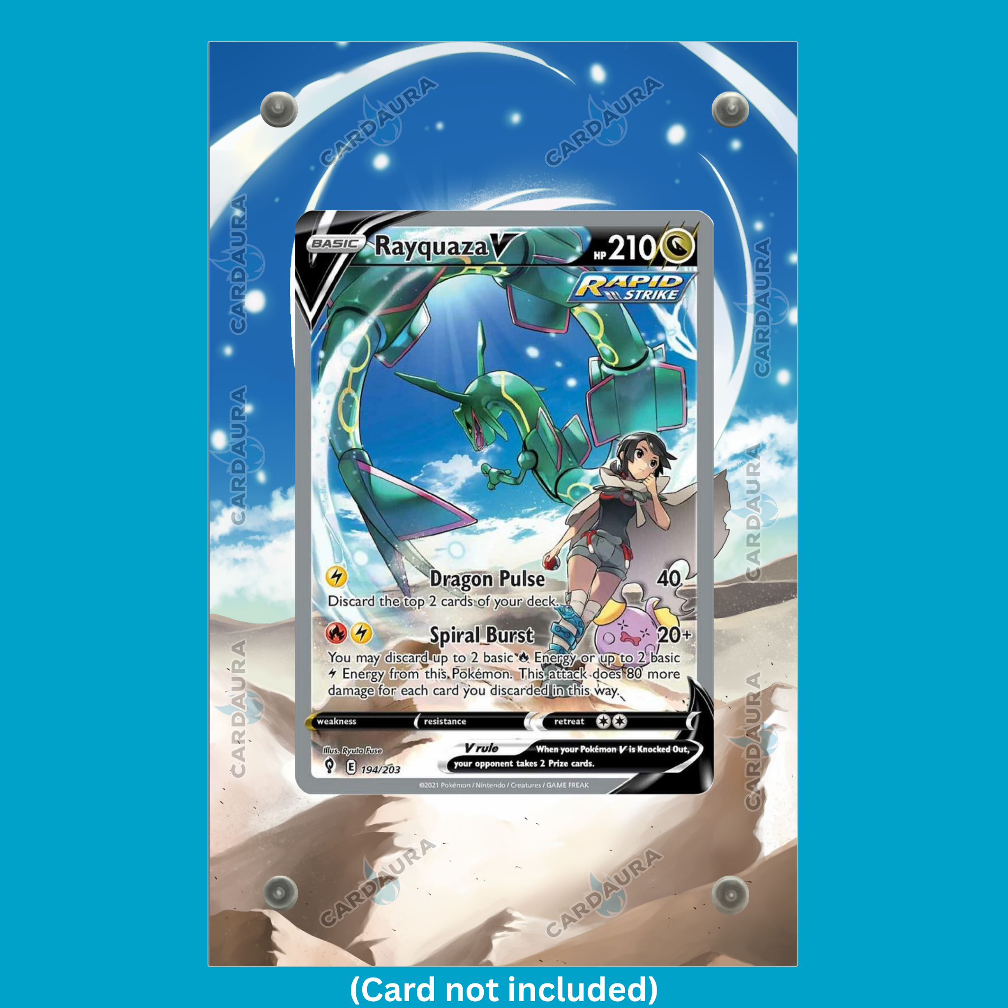 Rayquaza V 194/203 Evolving Skies (Ungraded) Display Case