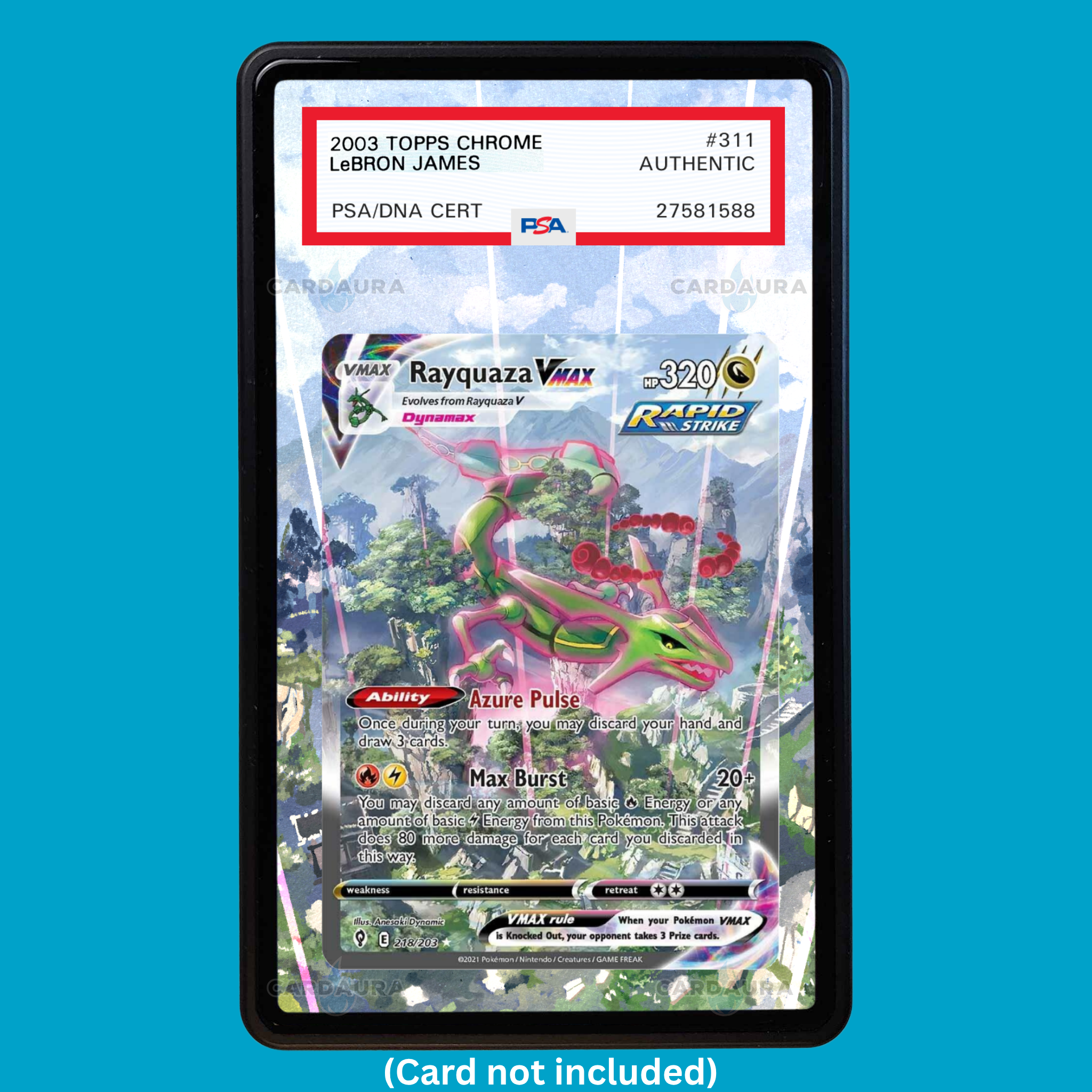 Rayquaza VMAX 218/203 Evolving Skies (Graded) Display Case