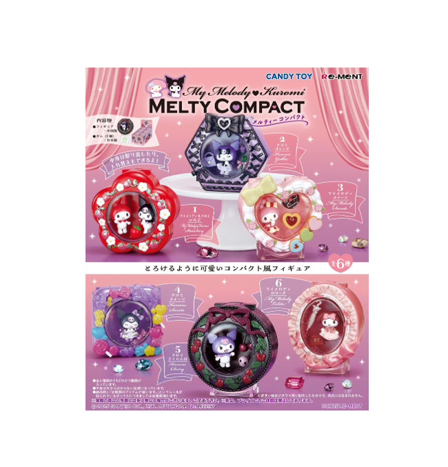 Re-Ment My Melody Kuromi Melty Compact