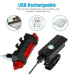 Recharge LED Bike Light Set: Rainproof
