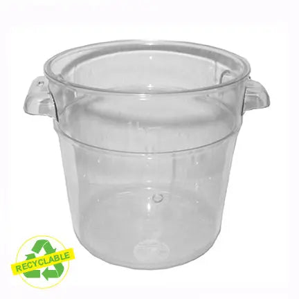 Récipient rond, transparent