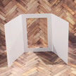 Rectangle Window Tri Fold White Card Bases - 4.25 x 5.5