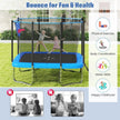 Rectangle Outdoor Trampoline 10 x 8 FT Heavy-Duty Trampoline with Basketball Hoop