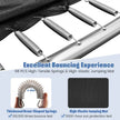 Rectangle Outdoor Trampoline 10 x 8 FT Heavy-Duty Trampoline with Basketball Hoop