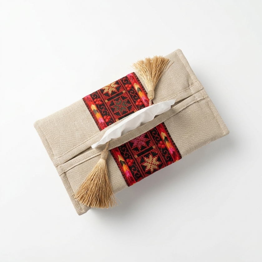 Tatreez Tissue Holder – Palestinian Textile