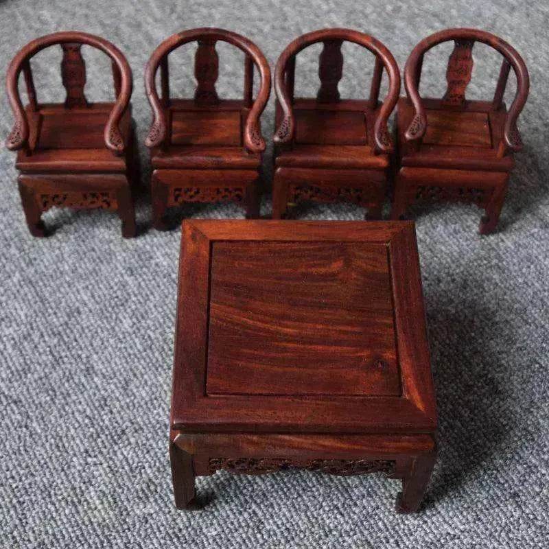 Red Rosewood Antique Creative Table And Chair Furniture Ornaments