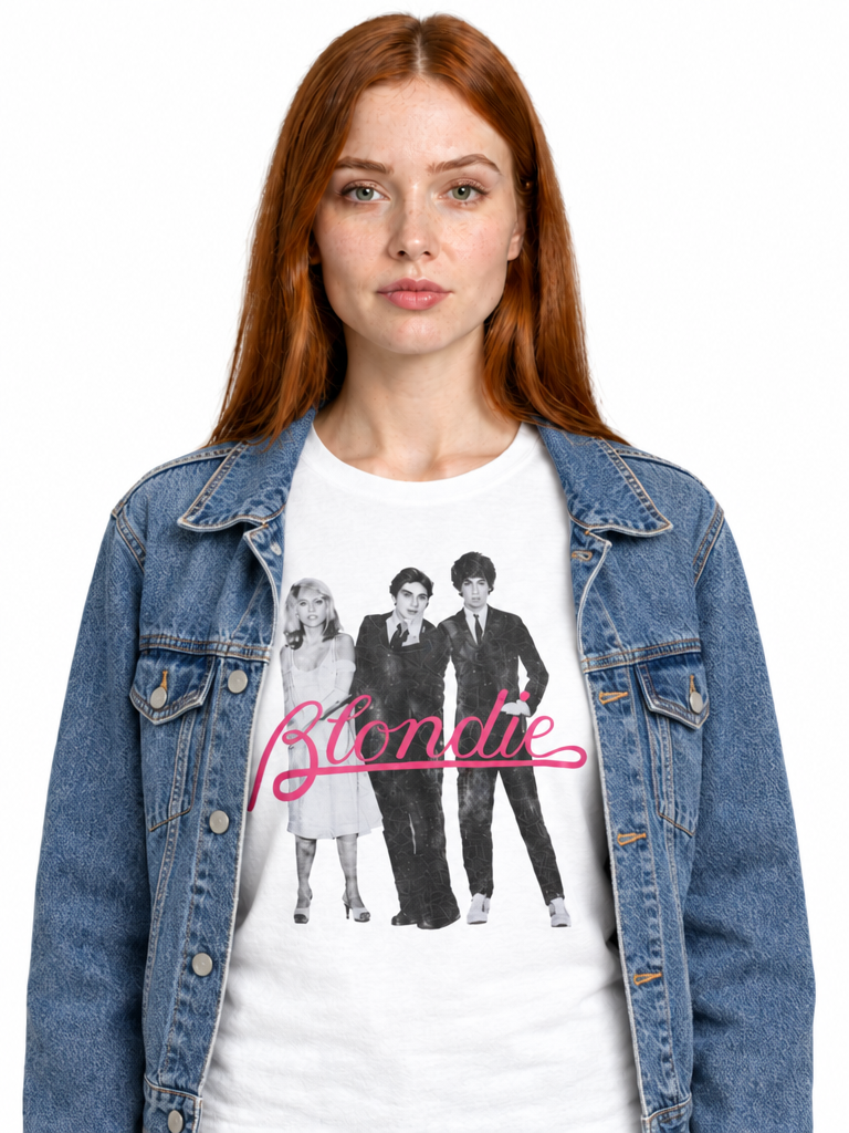 Blondie Group Photo White T-Shirt