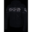 Milwaukee Leather Men's Crossover Scooter Jacket w/ Reflective Skulls & Full Sleeve Removable Hoodie