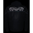Milwaukee Leather Men's Crossover Scooter Jacket w/ Reflective Skulls & Full Sleeve Removable Hoodie
