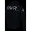 Milwaukee Leather Men's Crossover Scooter Jacket w/ Reflective Skulls & Full Sleeve Removable Hoodie