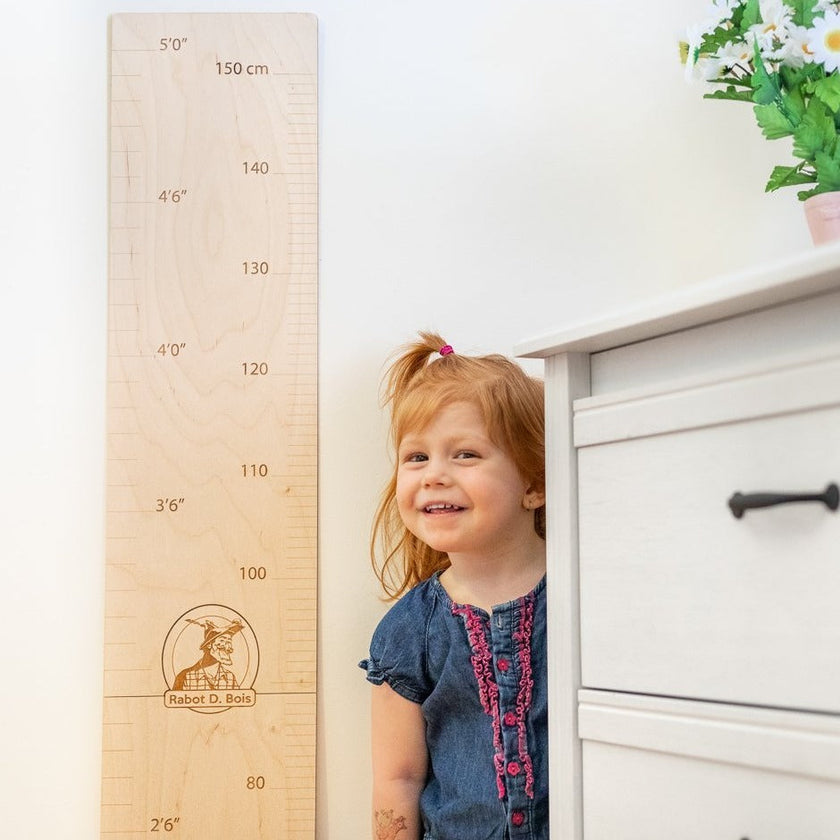 Règle en bois pour enfant - Droite