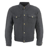 Milwaukee Leather Men's Black Armored Biker Shirt w/ Reinforced Fibers